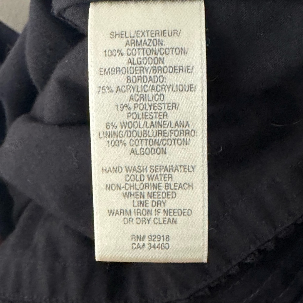 JUICY COUTURE Embroidered Shift Dress Black 100% Cotton A-Line Scoop Neck Size 6 - Picture 15 of 15